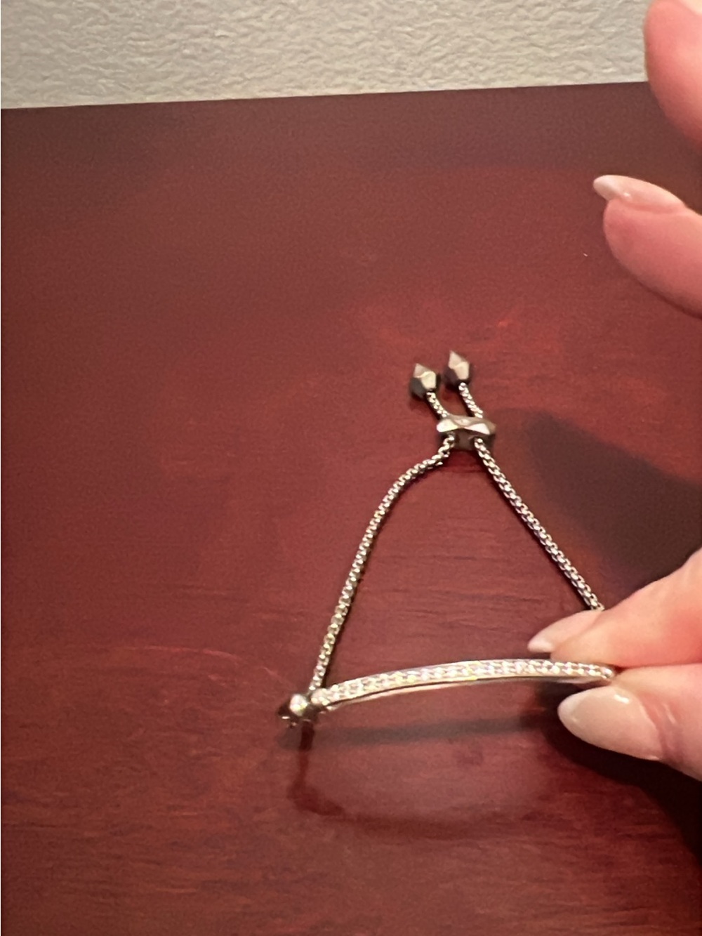 Kendra Scott Silver Pavé Bar Sliding Bracelet